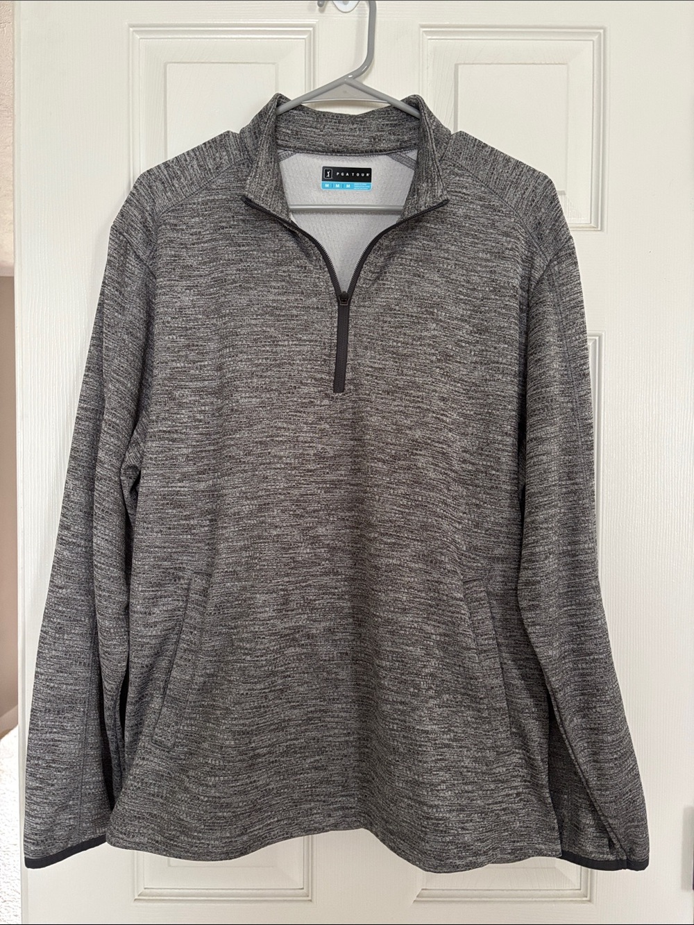 PGA Tour Men's Heathered Gray Quarter-Zip Pullover